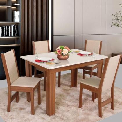 Imagem de Conjunto Mesa Retangular Luiza 4 Cadeiras - São Carlos