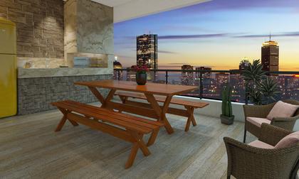 Imagem de Conjunto Mesa Rústica Com Bancos Madeira Maciça Angelim Churrasco 2,00m