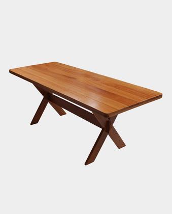 Imagem de Conjunto Mesa Rústica Com Bancos Madeira Maciça Angelim Churrasco 2,00m