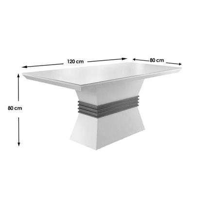 Imagem de Conjunto: Mesa Sala Jantar Agata Tampo Madeirado 120cm Canto Curvo + 4 Cadeiras Imperatriz Imbuia/Chocolate - Rufato