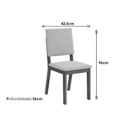 Imagem de Conjunto: Mesa Sala Jantar Canes Tampo Madeirado c/ Vidro Curvo 170x90cm e 8 Cadeiras Talia Cedro/Off White - Suede Creme - DJ Móveis