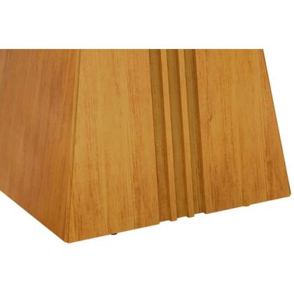 Imagem de Conjunto: Mesa Sala Jantar Itália Tampo Madeirado c/ Vidro Curvo 136x136cm e 8 Cadeiras Ondina Cedro/Off White - Suede Kraft - DJ Móveis