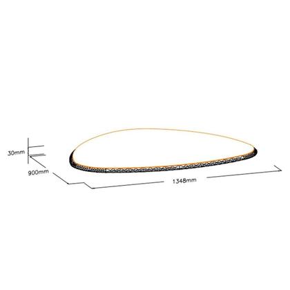 Imagem de Conjunto: Mesa Sala Jantar Lótus Tampo Madeirado c/ Vidro 105x135cm e 4 Cadeiras 2CAD153 Nogueira/Off White/Vidro Off White - Eucalipto - Kappesberg