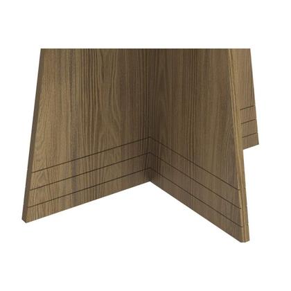 Imagem de Conjunto: Mesa Sala Jantar Lótus Tampo Madeirado c/ Vidro 105x135cm e 4 Cadeiras 2CAD153 Nogueira/Off White/Vidro Off White - Eucalipto - Kappesberg