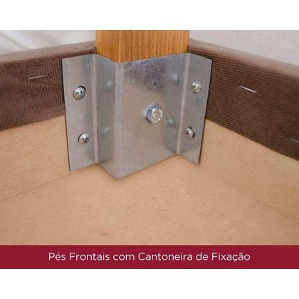Imagem de Conjunto: Mesa Sala Jantar Natalí c/ Tampo Madeirado Reto s/ Vidro 160x90cm e 6 Cadeiras Milla Nature/Suede Light Linho - Henn