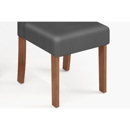 Imagem de Conjunto: Mesa Sala Jantar Rubi Tampo Madeirado c/ Vidro Curvo 170x90cm e 6 Cadeiras Zoe Cedro/Off White/Off White - Suede Creme - DJ Móveis