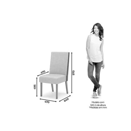 Imagem de Conjunto: Mesa Sala Jantar Solana SC66 Tampo Madeirado c/ Vidro Canto Curvo 200x90cm e 8 Cadeiras Anne Nature/Courano/Linho - Henn