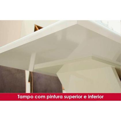 Imagem de Conjunto: Mesa Sala Jantar Solana SC66 Tampo Madeirado c/ Vidro Canto Curvo 200x90cm e 8 Cadeiras Anne Nature/Courano/Linho - Henn