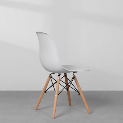 Imagem de Conjunto Mesa Square Redonda 88cm com 2 Cadeiras Eiffel  Branco