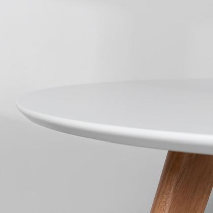 Imagem de Conjunto Mesa Square Redonda 88cm com 2 Cadeiras Eiffel  Branco