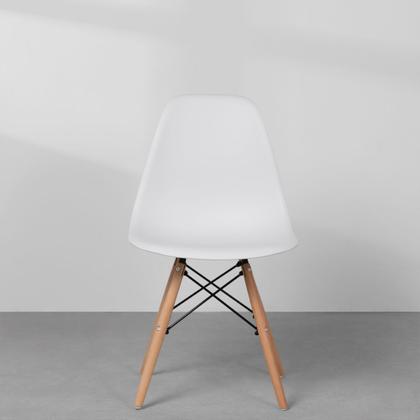 Imagem de Conjunto Mesa Square Redonda 88cm com 2 Cadeiras Eiffel  Branco