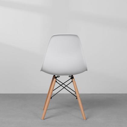 Imagem de Conjunto Mesa Square Redonda 88cm com 2 Cadeiras Eiffel  Branco