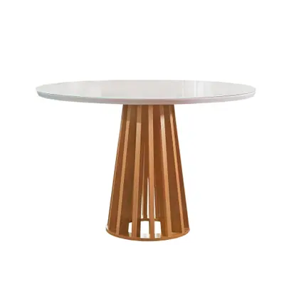 Imagem de Conjunto Mesa Tampo Redondo Plus Vidro Kansas 100cm 4 Cadeiras Arthus