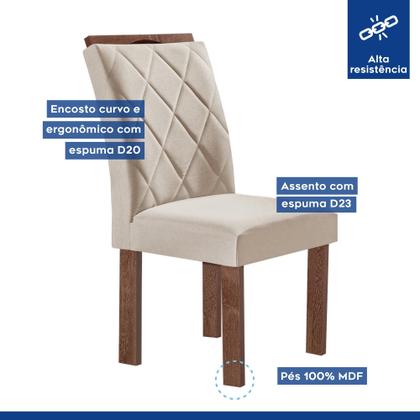 Imagem de Conjunto Mesa Tampo Smart Plus Kyra 120cmx90cm 4 Cadeiras Arthus