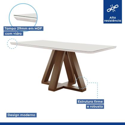 Imagem de Conjunto Mesa Tampo Smart Plus Kyra 120cmx90cm 4 Cadeiras Arthus