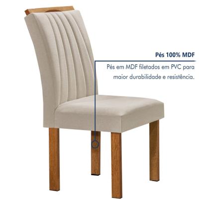 Imagem de Conjunto Mesa Tampo Smart Plus Vidro Kyra 120cmx90cm 4 Cadeiras Arizona