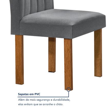 Imagem de Conjunto Mesa Tampo Smart Plus Vidro Kyra 170cmx90cm 6 cadeiras Arizona