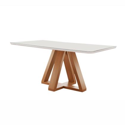 Imagem de Conjunto Mesa Tampo Smart Plus Vidro Kyra 170cmx90cm 6 cadeiras Arizona