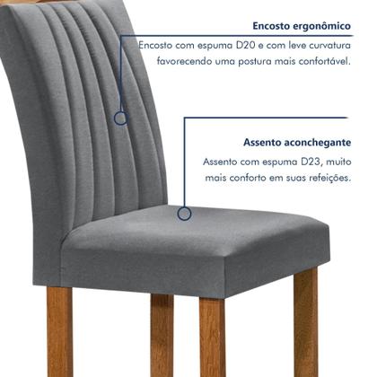 Imagem de Conjunto Mesa Tampo Smart Plus Vidro Kyra 170cmx90cm 6 cadeiras Arizona