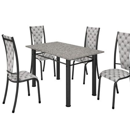 Imagem de Conjunto Mesa Tubular com 4 Cadeiras Monaco