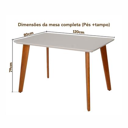Imagem de Conjunto Mesa Verona com 4 Cadeiras Madeira Maciça e Estofada Bella Espresso Móveis