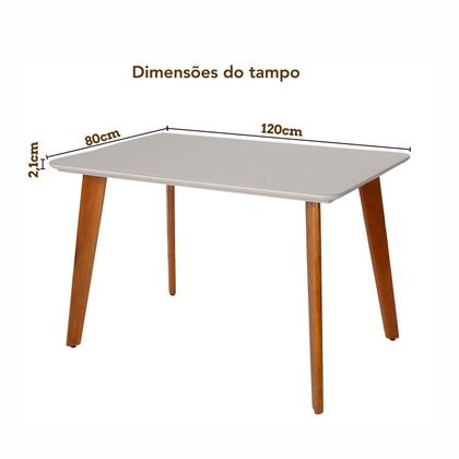 Imagem de Conjunto Mesa Verona com 4 Cadeiras Madeira Maciça e Estofada Bella Espresso Móveis