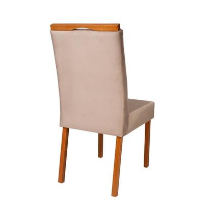 Imagem de Conjunto Mesa Verona com 4 Cadeiras Madeira Maciça e Estofada Bella Espresso Móveis