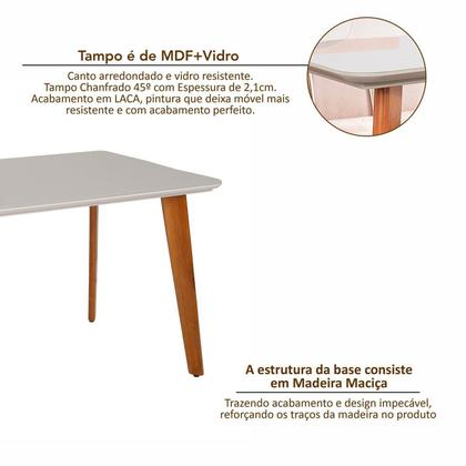 Imagem de Conjunto Mesa Verona com 4 Cadeiras Madeira Maciça e Estofada Bella Espresso Móveis