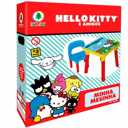 Imagem de Conjunto Mesinha Com Cadeira Infantil Para Crianças Temático Hello Kitty - Monte Líbano