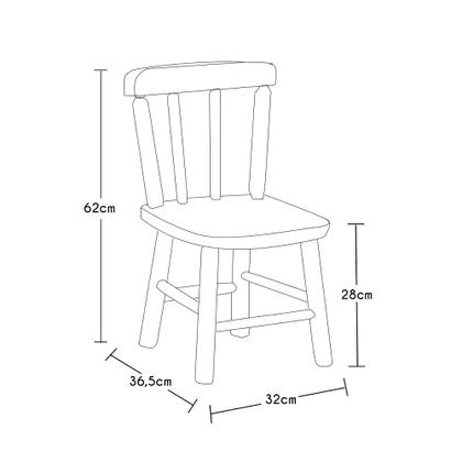 Imagem de Conjunto Mesinha Infantil Branca com 3 Cadeiras Kids Natural - Straub Web