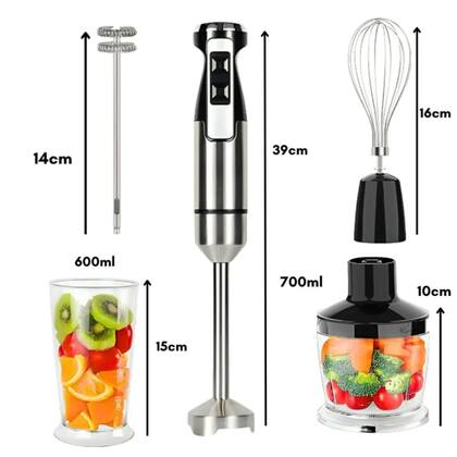Imagem de Conjunto Mixer 5 Em 1 Moedor Misturador Batedor Inox 110v