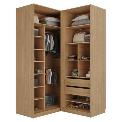 Imagem de Conjunto Modulado Infantil 2 Peças com 4 Portas 2 Gavetas com Nichos e Sapateira Joy Kids CabeCasa MadeiraMadeira Verde/Avena