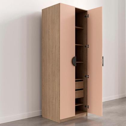 Imagem de Conjunto Modulado Infantil de Canto 3 Peças 6 Portas Nicho com 2 Gavetas e Sapateira Joy Kids CabeCasa MadeiraMadeira Salmão/Avena