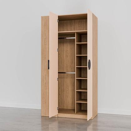 Imagem de Conjunto Modulado Infantil de Canto 3 Peças 6 Portas Nicho com 2 Gavetas e Sapateira Joy Kids CabeCasa MadeiraMadeira Salmão/Avena