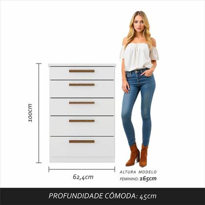 Imagem de Conjunto Modulado Infantil Joy Com Escrivaninha E Cômoda Bco/fre - M.a
