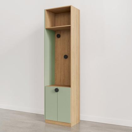 Imagem de Conjunto Modulado Joy 3 Peças Cabideiros, Nicho com 2 Gavetas e Sapateira Cabecasa Madeiramadeira Verde