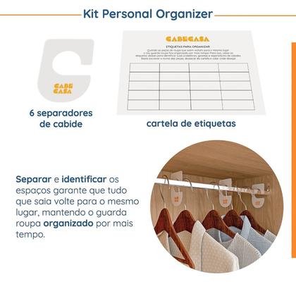 Imagem de Conjunto Modulado Joy 3 Peças Cabideiros, Nicho com 2 Gavetas e Sapateira CabeCasa MadeiraOriginals