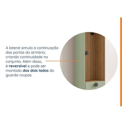Imagem de Conjunto Modulado Joy 3 Peças Cabideiros, Nicho com 2 Gavetas e Sapateira CabeCasa MadeiraOriginals