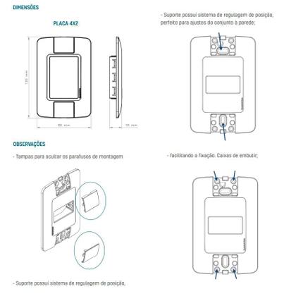 Imagem de Conjunto modulo tomada rj45 internet linha aria tramontina
