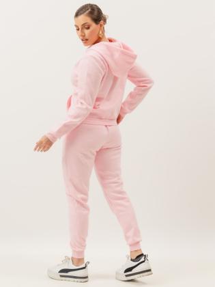 Imagem de Conjunto Moletom Abrigo Feminino Com touca Blusa Calça Agasalho 