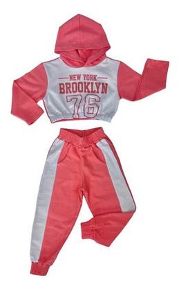 Imagem de Conjunto Moletom Blogueirinha Menina Infantil Roupa De Frio