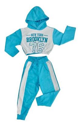 Imagem de Conjunto Moletom Blogueirinha Menina Infantil Roupa De Frio