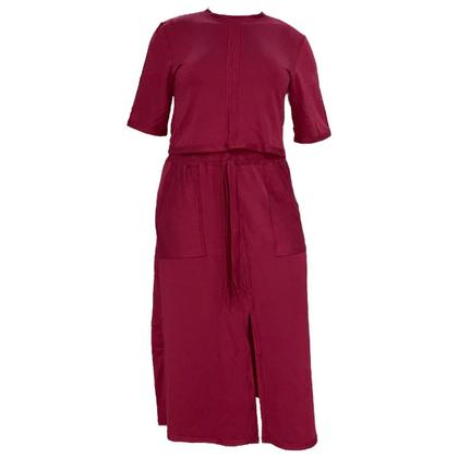 Imagem de Conjunto Moletom Blusa e Saia Midi