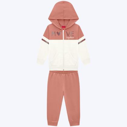 Imagem de Conjunto Moletom com Capuz Rosa Infantil Menina Kyly 1000797