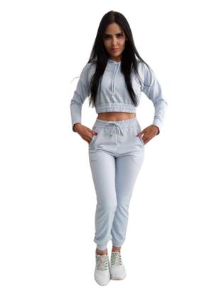 Imagem de Conjunto Moletom Cropped feminino Manga longa BLUSA OFERTA