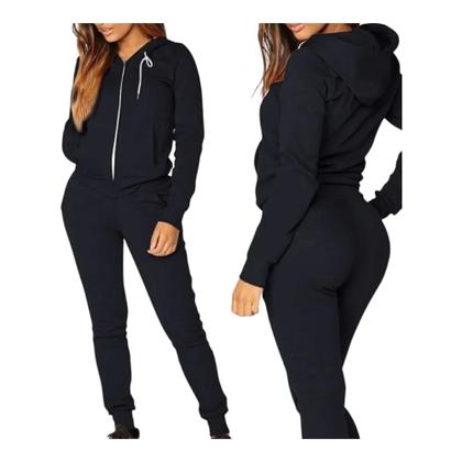 Imagem de Conjunto Moletom Feminino com Zíper Confortável Inverno