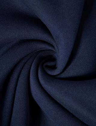 Imagem de Conjunto moletom flanelado azul marinho blusa com capuz bolso canguru e calça com bolsos barra punho