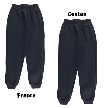 Imagem de Conjunto Moletom Flanelado Infantil Menino Blusa Com Capuz