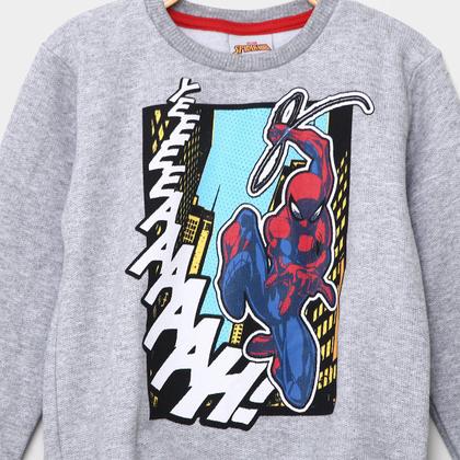 Imagem de Conjunto Moletom Infantil Longo Marvel Spider Man Menino