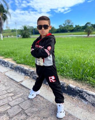 Imagem de Conjunto Moletom Infantil Menino Outono Inverno Roblox